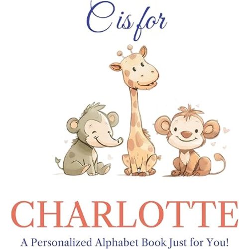 Personalized Alphabet Book for Kids – Custom Name ABC Keepsake with Watercolor Animals – Made to Order Baby Gift for Boys & Girls – Softcover or Hardcover, 8" x 8", Ages 0-6
