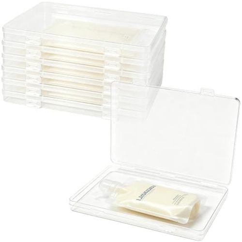 6 Pcs Clear Flat Breast Milk Freezer Storage Organizer,Space Saving Breastmilk Storage Tray,Breastmilk Freezer Flat Storage Containers for Breastfeeding Bag Organization,7.5 x 5.1 x 0.7 in