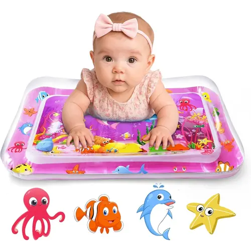 Yeeeasy Tummy Time Water Mat for Girl, Baby Girl Toys for 0, 3, 6, 9, 12 Months, Baby Girl Gifts, Develop Sensory Toys Kids' Indoor Climbers & Play Structures