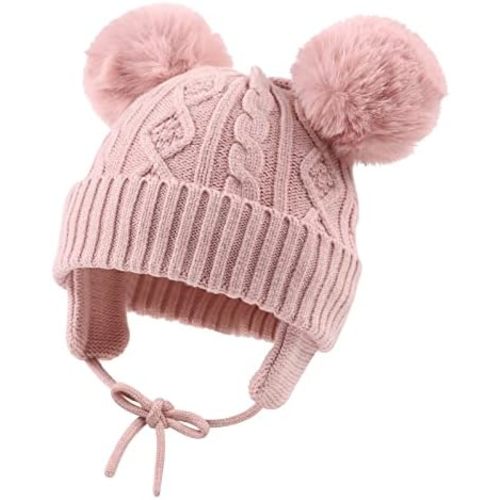 Cute Knitted Boys Girls Christmas Beanie Warm Earflap Winter Hat Infant Toddler Baby Beanie