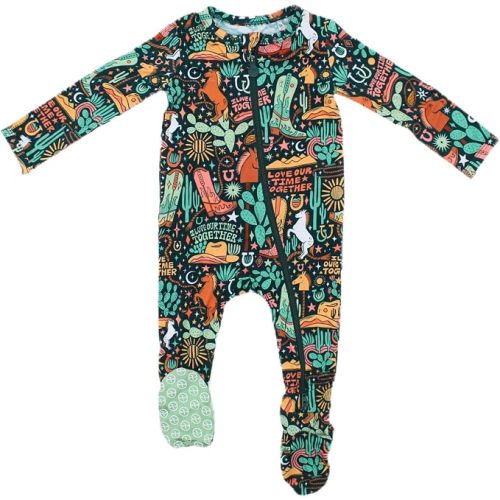 Unisex Baby Footie Pajamas - Viscose from Bamboo, 2-Way Zipper, 4-Way Stretch, Thermo-Regulating | Newborn-12M