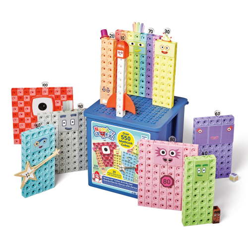 hand2mind Numberblocks Heroes with Zeroes MathLink Cubes Activity Set, Elementary Math & Counting Toys, Ages 3+