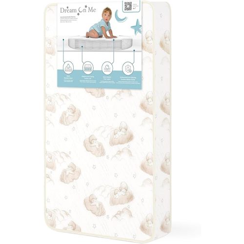 Dream On Me 3 inch Spring Coil Portable Crib Mattress | Greenguard Gold Certified