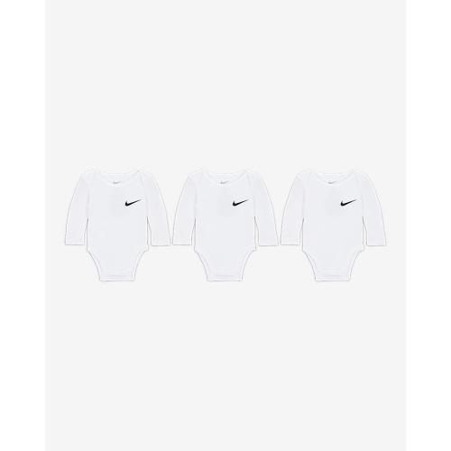 Nike Essentials Baby (0-9M) 3-Pack Long Sleeve Bodysuits. Nike.com