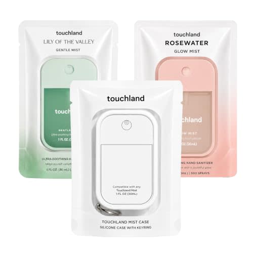 Touchland Glow & Gentle Hydrating Hand Sanitizer Spray & Case Set Travel Size