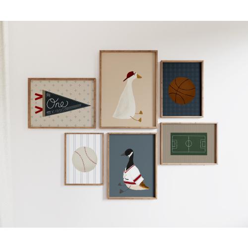 Boys Room Sports Art Boy Wall Art Set of 6 Boys Sports Decor Sports Print Set Baseball Printable Sports Nursery Decor Toddler Boy Art Goose