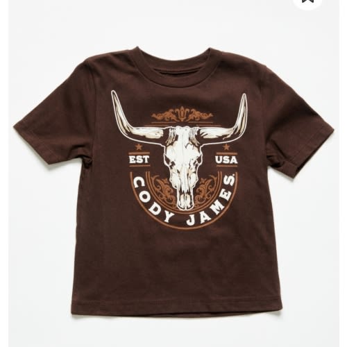 Cody James Toddler Boys' USA Steerhead Short Sleeve Graphic T-Shirt