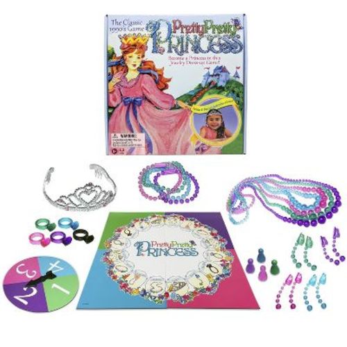 Winning Moves Board Games Pretty, Pretty, Princess with 1990's Artwork USA, Delightful Jewelry Dress-Up Game for 2-4 Players, Ages 5 and Up
