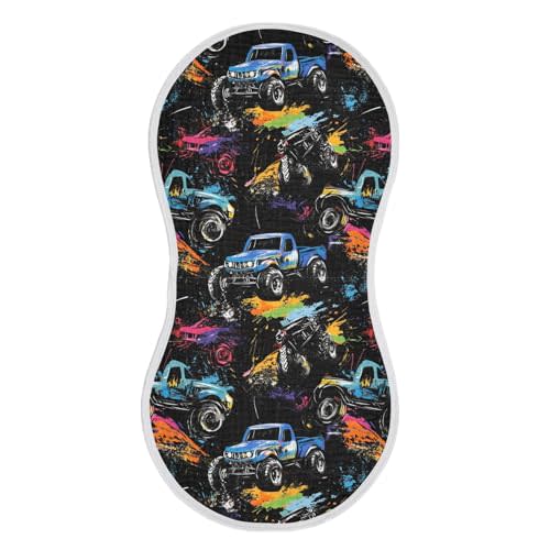 STAYTOP 1PCS Graffiti Style Truck Baby Burp Cloths- Burping Cloths for Baby Boys Girls and Newborn Towel,Large Absorbent Burp Cloths