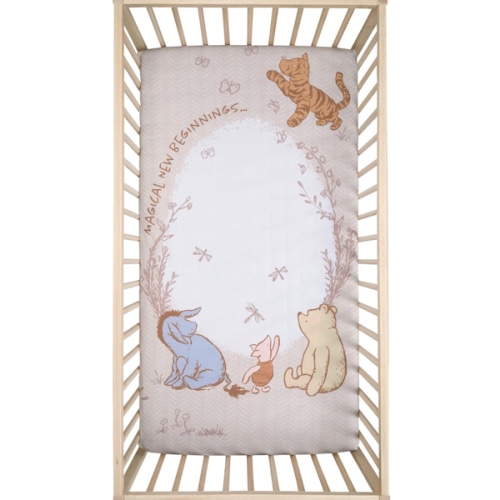 Disney Baby Pooh Bear & Pals Photo Op Cotton Baby Fitted Crib Sheet – Lambs & Ivy