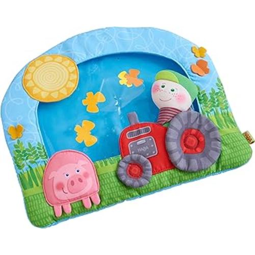 HABA Water Mat for Baby Tummy Time Play, On The Farm Sensory Mat Toys for Infants 6m+, Activity Baby Toy