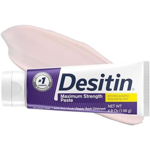 Desitin Maximum Strength Diaper Rash Paste, 40% Zinc Oxide, 4.8 oz