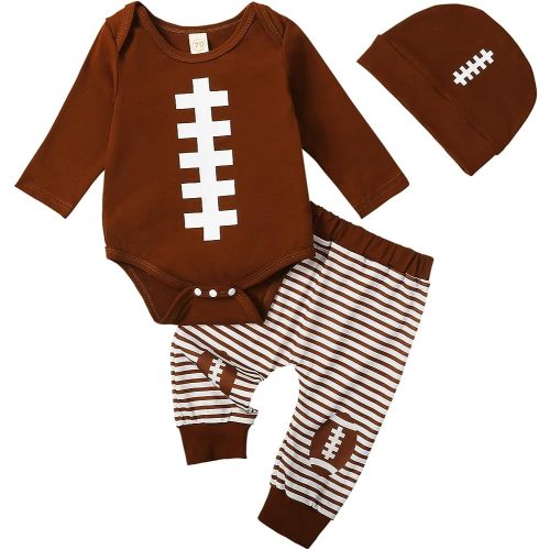 Newborn Baby Boys Long Sleeve Letters Deer Romper Bodysuit Tops Camo Pants with Hat 3 Pcs Outfit Clothes Set