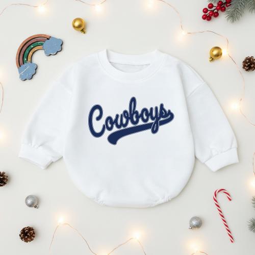 Cowboys Baby Romper, Football Game Day Infant Jumpsuit, Varsity Sports Newborn Outfit, Team Spirit Baby Shower Gift