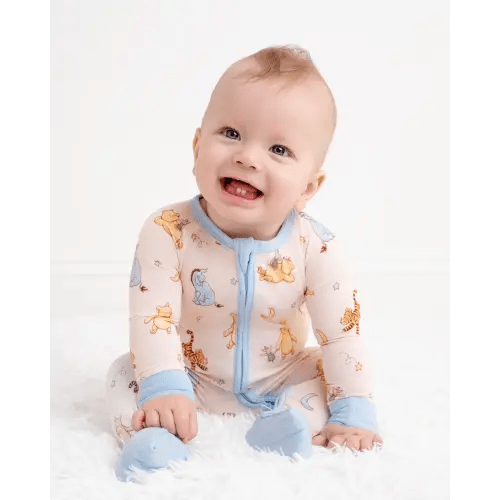 Dreamy Bear Zip Romper - Dreamy Bamboo