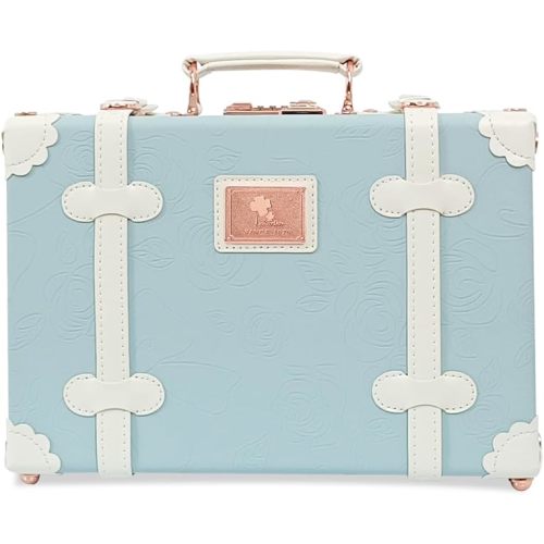 Unitravel Baby Keepsake Case, Handmade Memory Storage Box, Newborn Keepsake Box, Vintage Suitcase for Baby Shower, Baptism, Naming Ceremony or Birthday