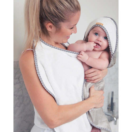 Cuddledry | hands free baby towel | gray