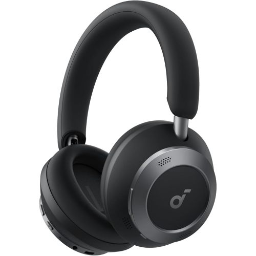 Soundcore Space One Pro, FlexiCurve Over-Ear Headphone, Adaptive Active Noise Cancelling Headphones Driven by 6 Mics, 60H Lossless Audio, Ultra-Fast Charging, Hi-Res Wireless, Comfortable Fit