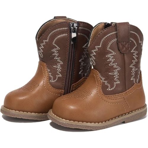 Newsonet Toddler Baby Cowboy Cowgirl Boots Infant Western Shoes All Season