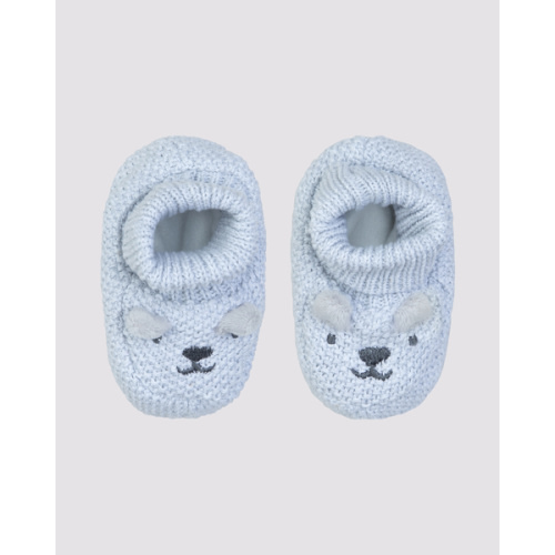Underworks Baby Crochet Bear Bootie - Grey