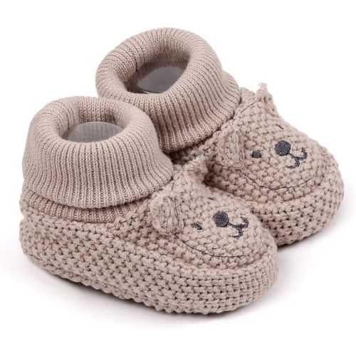 Infant Baby Boys Girls Knitted Booties Soft Cute First Walking Socks Shoes | WaiHeikki Infant Baby Boys Girls Knitted Booties Soft Cute First Walking Socks Winter Comfortable Warm Indoor Shoes 0-12M