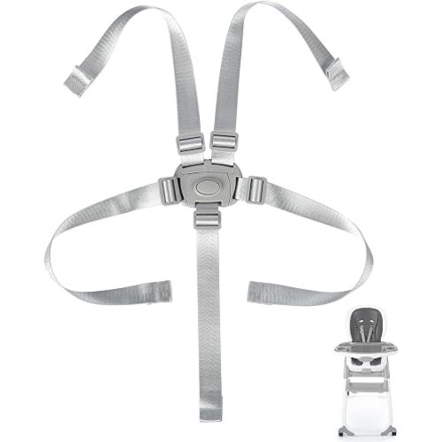 High Chair Straps Replacement Compatible with Ingenuity Graco High Chair, 5 Point Harness HighChair Straps Fit for Ingenuity, Adjustable Safety Belt High Chair Accessories for Most High Chairs