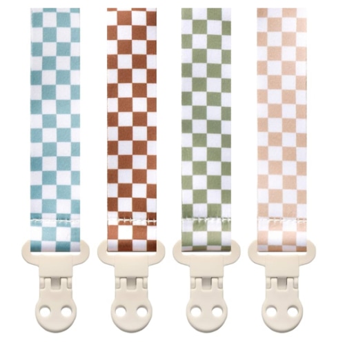 Baby Pacifier Clip Holder - Girl or Boy Unisex 4 Pack Gift Set – Nautical Blue Whales Boats Turtles (Gone Sailing)