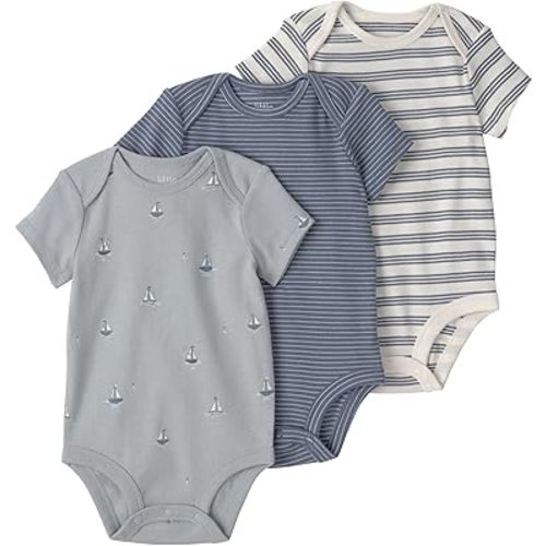 little planet by carter's unisex-baby 3-pack Short Sleeve Bodysuits Made With Organic Cotton