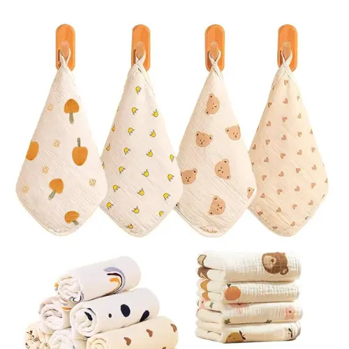 8pcs Baby Washcloths Soft Set | Baby Muslin Washcloth | Face Towels for Newborn with Sensitive Skin | Shower Gift for Baby Registry,12X12inch(30x30cm)