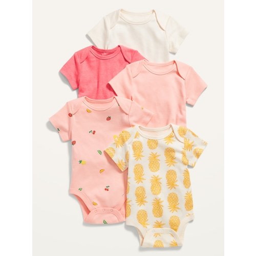 Unisex Short-Sleeve Bodysuit 5-Pack for Baby (3-6 months)