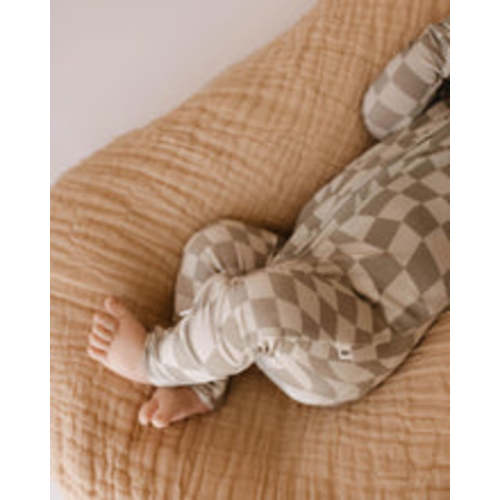 Wavy Checker | Bamboo Zip Pajama