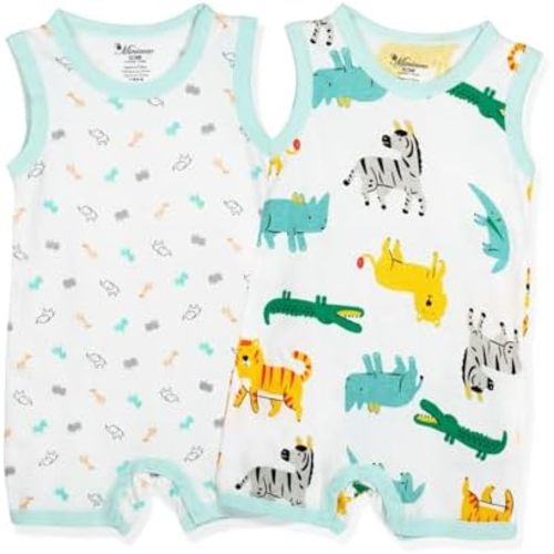 Baby Infant Boys Girl Sleeveless One-Piece Vest Rompers Tank Top Jumpsuit Toddler Cotton Outfits