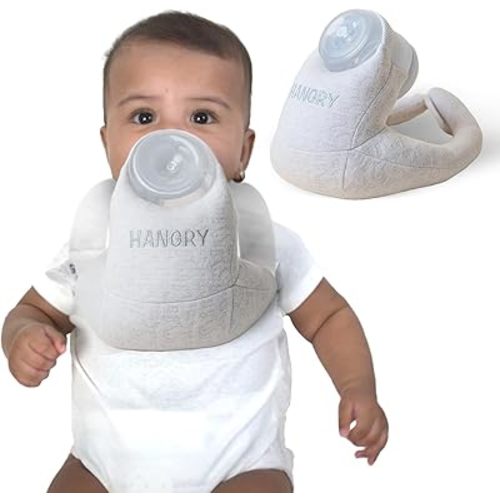 Bottle Holder for Baby - Hangry - Promotes Motor Skill Development and Independence - Soft with Secure Adjustable Velcro Closure