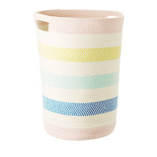 Striped Cotton Rope Laundry Hamper | The Container Store