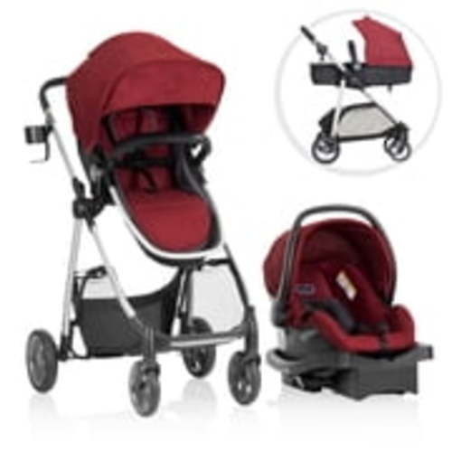 Evenflo Omni Plus Travel System with LiteMax Infant Car Seat, Hyperion Red
