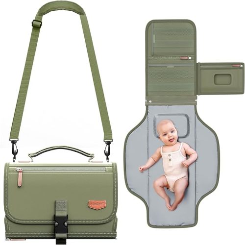 Portable Diaper Changing Pad for Baby, Detachable Travel Changing Pad with Baby Wipes Pocket, Gifts for Baby Shower, Newborn Girls and Boys
