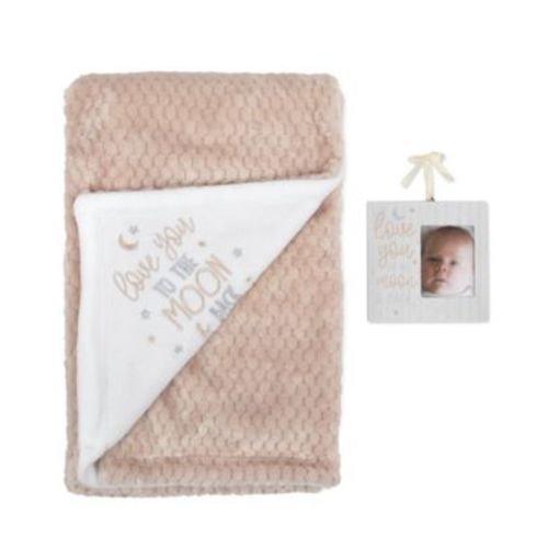 Love You To The Moon Blanket & Frame, 2-Piece Set