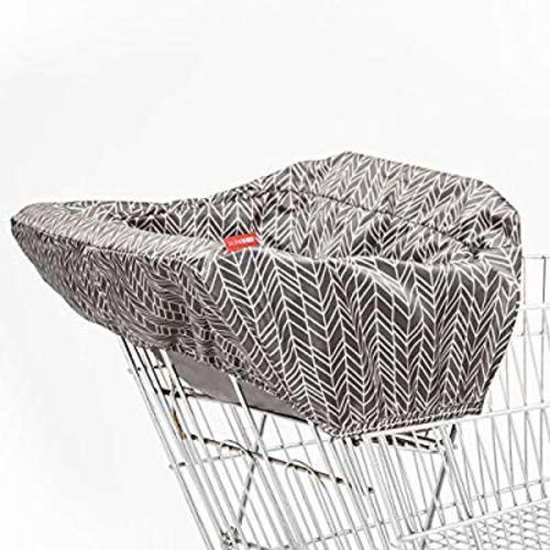 Skip Hop Shopping Cart and Baby High Chair Cover, Take Cover, Grey Feather
