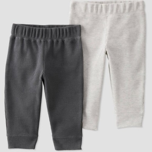 Little Planet by Carter’s Baby 2pk Thermal Pants - Gray, Size: 9M