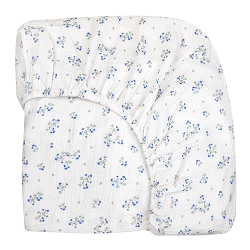 Dreams of Hugs Extra Soft Muslin Fitted Crib Sheets 100% Organic Cotton Baby Crib Sheets for Standard Crib Mattress | 28 X 52 Inches