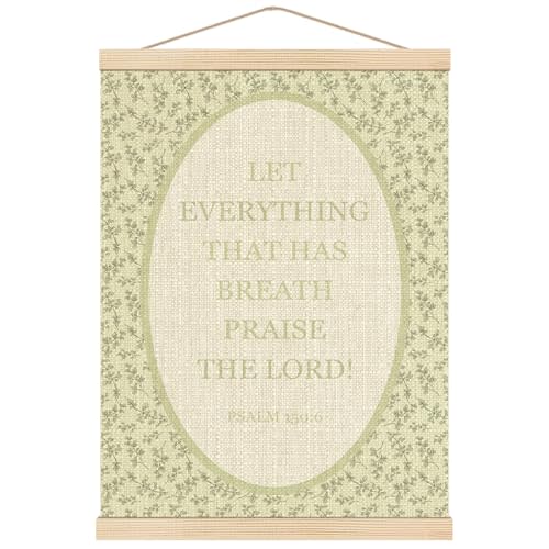 Boat Wades Christian Poster Hanger Frame For Nursery Classroom,Vintage Bible Verse Wooden Poster Hangers 12x16 Inch, Scripture Baby Room Home Bedroom Wall Art Decor