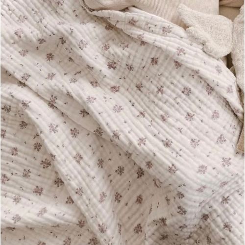 Evie Floral QUILTED 6 Layer Gauze Blanket