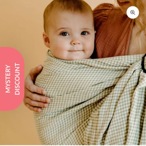 Radical Ring Sling - Light Green and White Gingham Baby Carrier