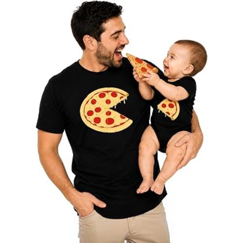 Tstars Dad Baby Matching Pizza Shirts Father Son Funny Father's Day Set