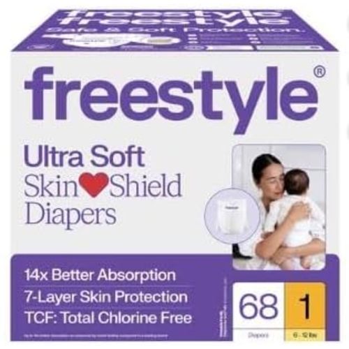 Free~Style Hyper Absorbent Ultra Soft TCF Baby Diapers (Size 2, 56 Count)