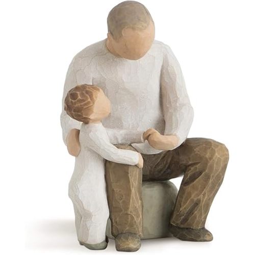 Willow Tree Grandfather, Bridging Generations with Ageless Love, Gift for Grandparents, Shows Caring Relationships Between Grandparent and Young Grandchild, Sculpted Hand-Painted Figure