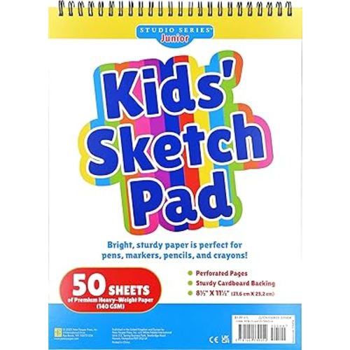 Kids' Sketch Pad (50 perforated sheets of high quality paper. Acid-free)