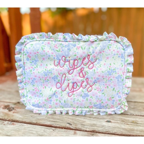 Wipes and Dipes Embroidered Everything Bags