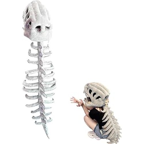 Dinosaur Costume-3D Skeleton Design,Realistic Halloween Dinosaur Skeleton Costume,Themed Skull Cosplay Props