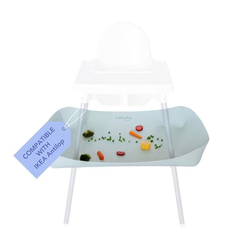 CATCHY -Food Catcher-Compatible with IKEA Antilop High Chair + 12 Other High Chairs- Highchair Sold Separately -Baby & Toddler Food & Mess Catcher-Premium Linen Inspired - Under High Chair Accessory